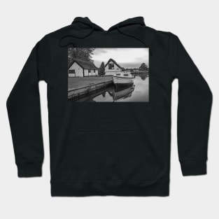 Boat and boat house on the River Bure Hoodie